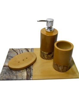Multi-color-Yellow-Forest Brown Bath Set