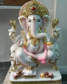 White Marble Ganesha Idol