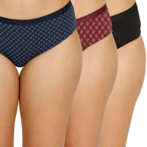 Lavos Hipster Outer Elastic Mid Waist Printed Panty – Pack of 3
