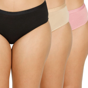 Lavos Organic Bamboo Mid Waist Hipster for Women – Outer Elastic (Pack of 3)